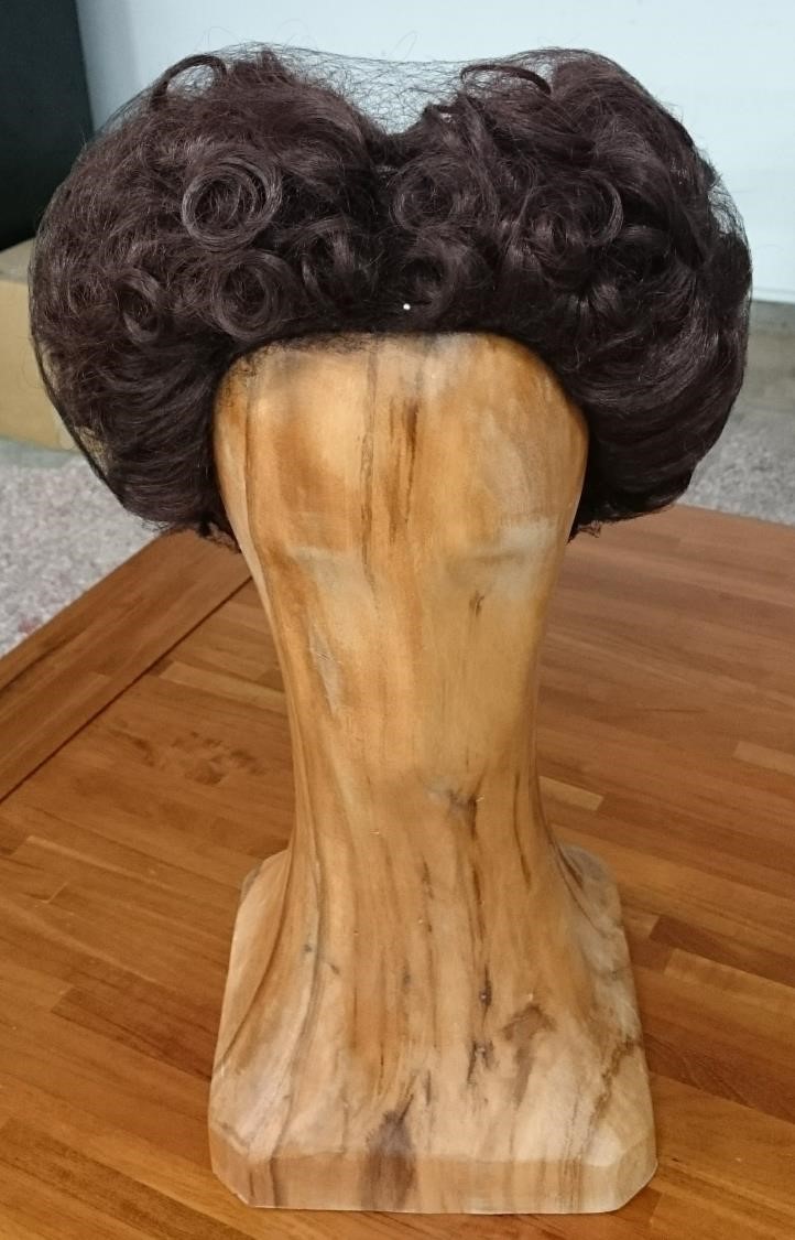 Elizabethan era style wig frontal look.